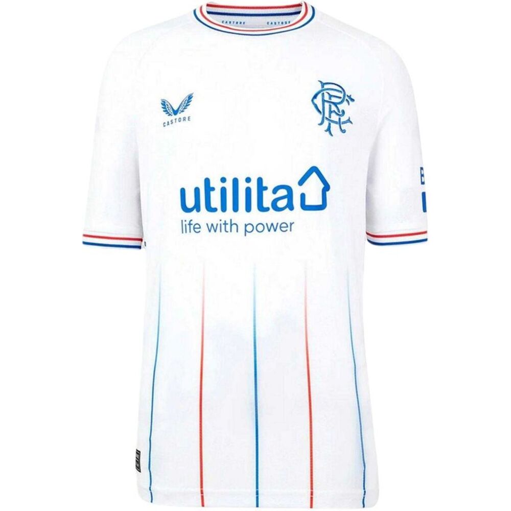 Castore Childrens/Kids 2023/2024 Rangers FC Away Jersey / Brilliant White